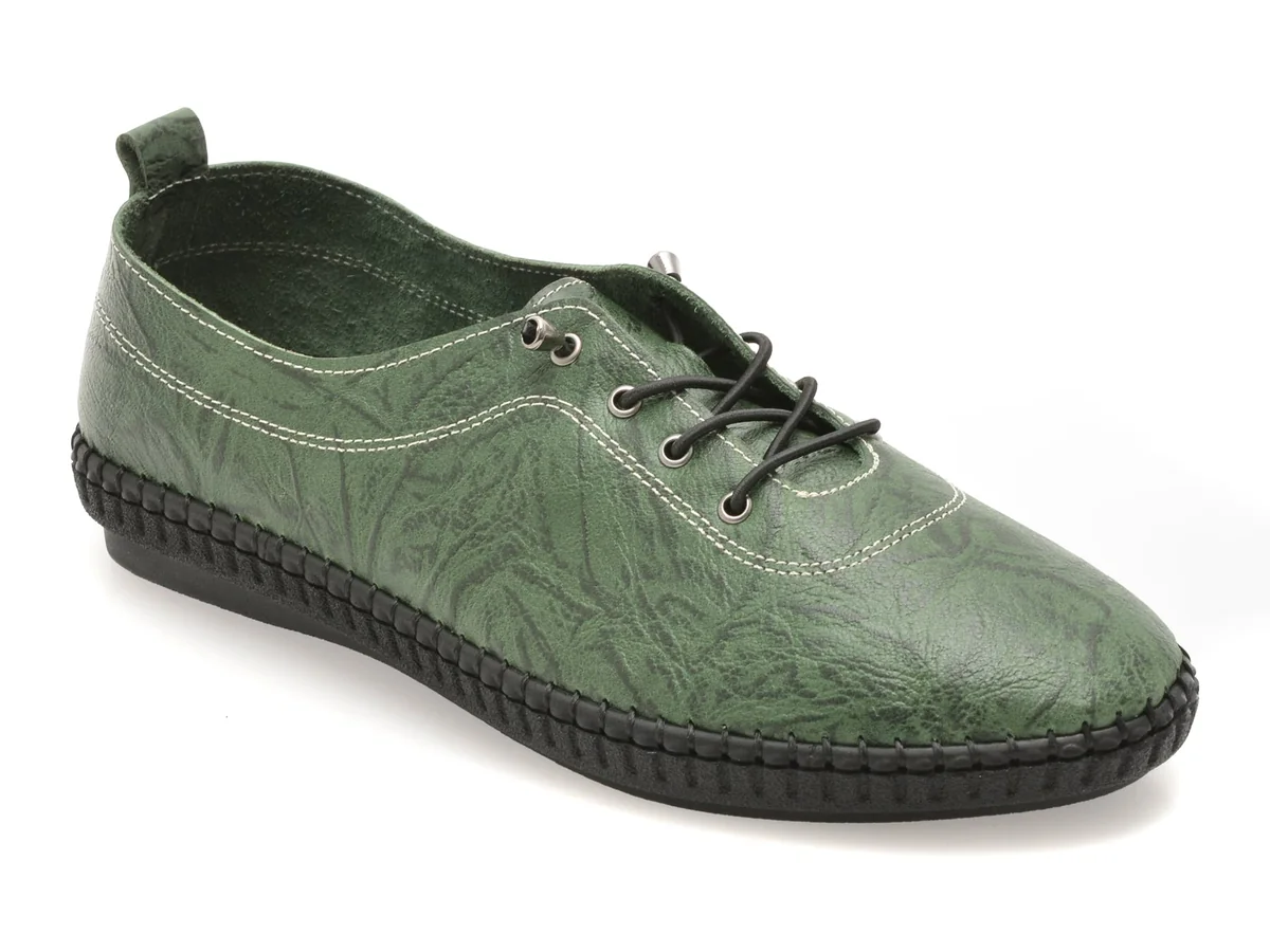 Pantofi Evida Kaki, EV2773, Din Piele Naturală