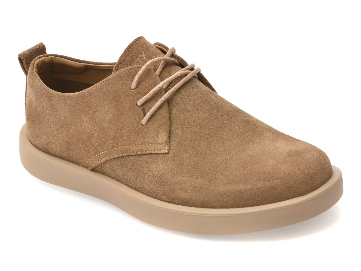 Pantofi Gryxx Bej 80027 Din Piele Intoarsă