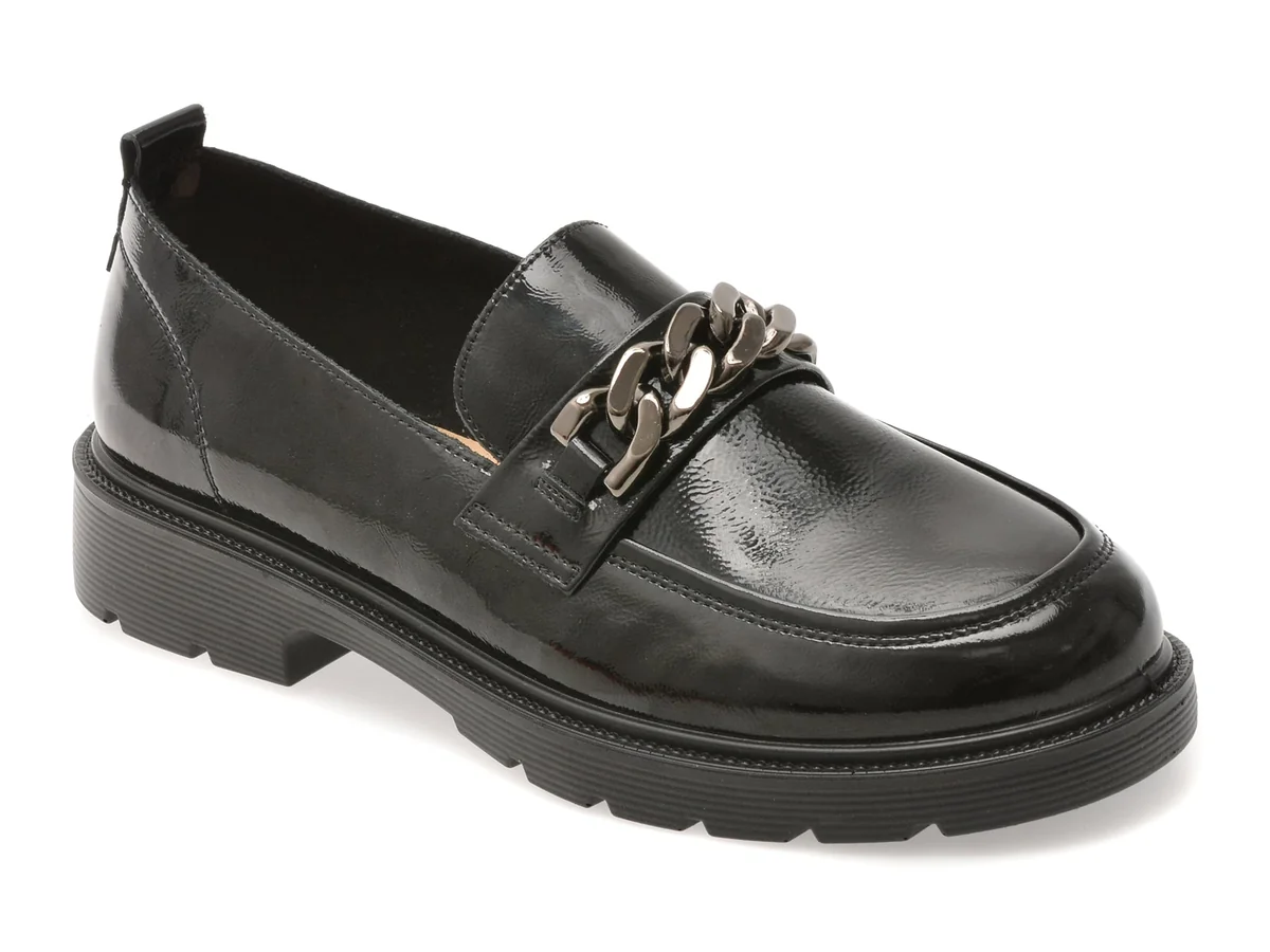 Mocasini Gryxx Negri 911 Din Piele Naturala Lacuita