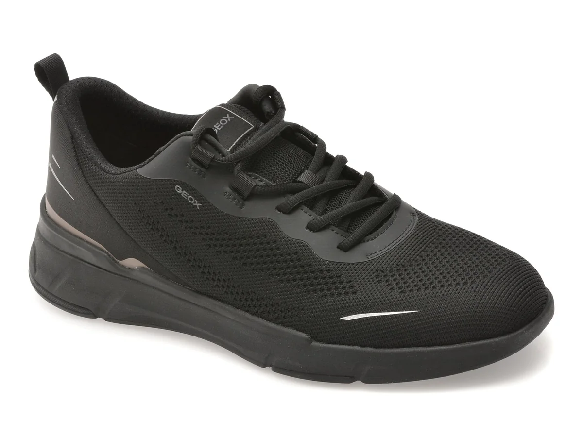 Pantofi Sport Geox Negri, U65N8B, Din Material Textil