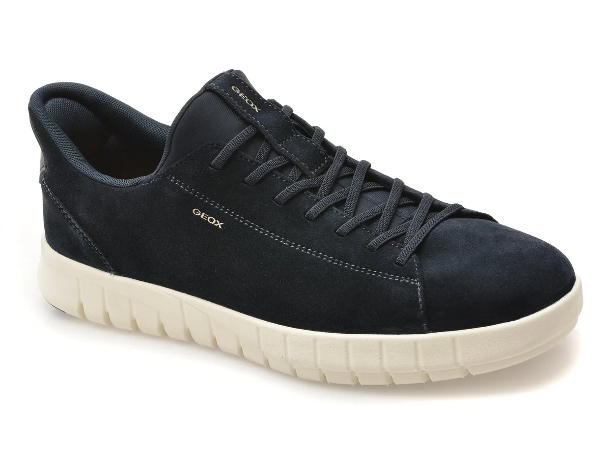 Pantofi Sport Geox Bleumarin, U65MAA, Din Piele Intoarsa