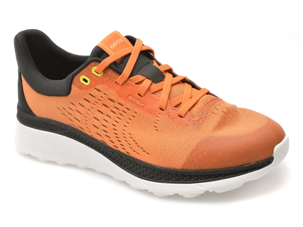 Pantofi Sport Geox Portocalii, U65HUB, Din Material Textil