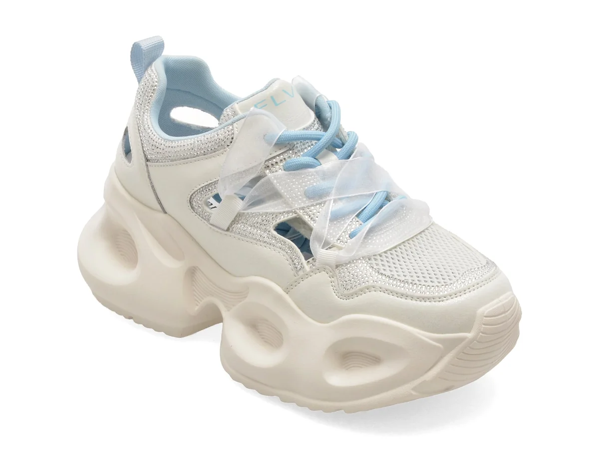 Pantofi Sport Flavia Passini Albi 952 Din Piele Naturala