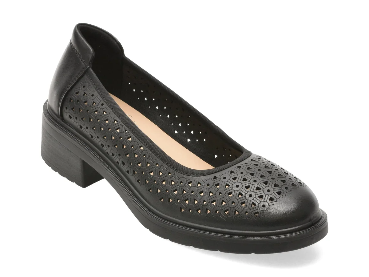 Pantofi Flavia Passini Negri, 35611, Din Piele Naturală