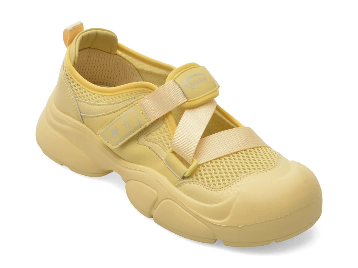 Pantofi Sport Flavia Passini Galbeni, 3756, Din Piele Ecologica