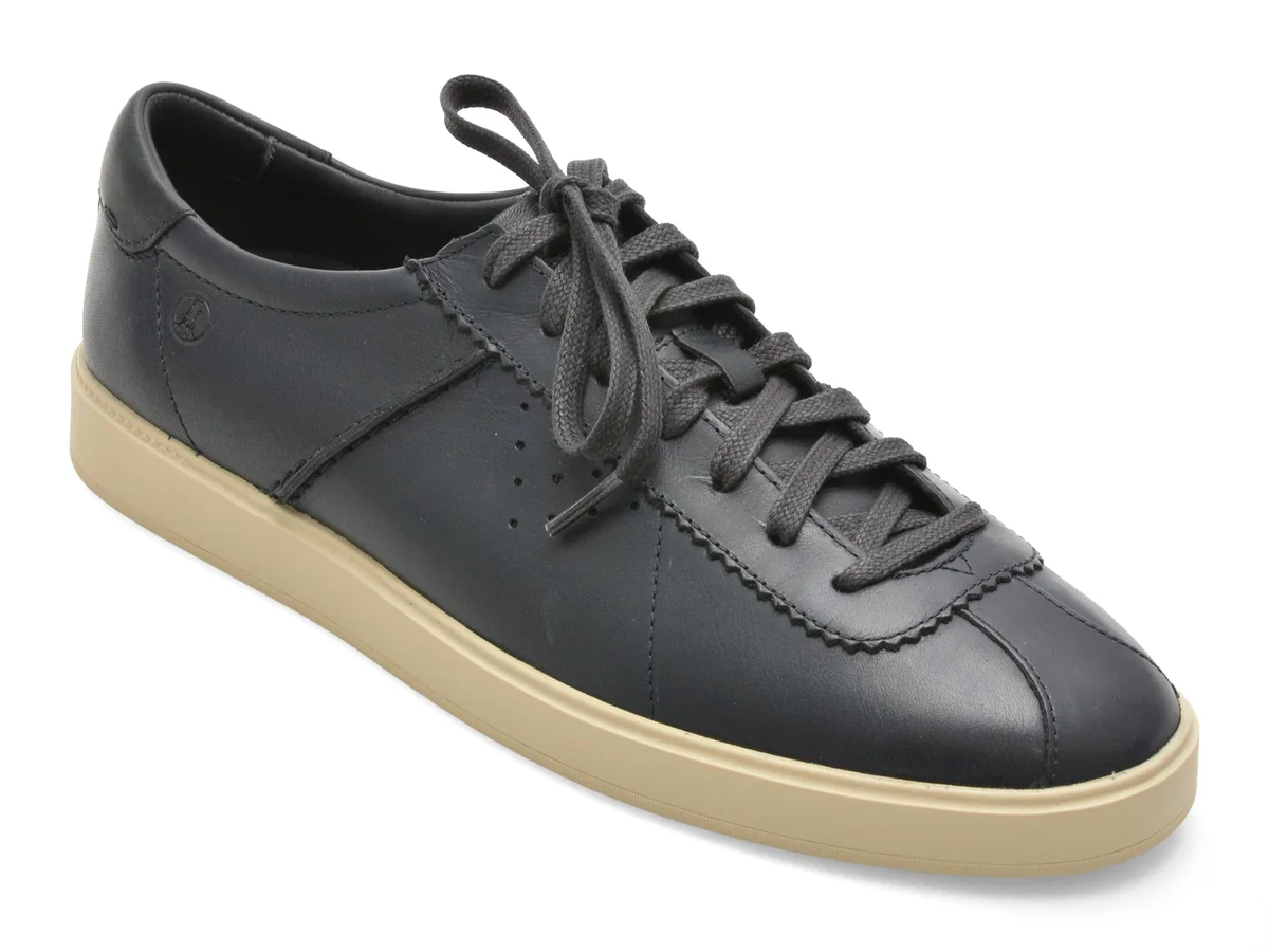 Pantofi Sport Clarks Bleumarin, Lockford Lace, Din Piele Naturala