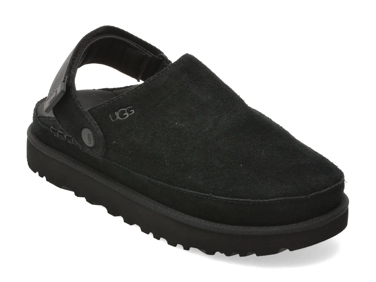 Papuci Ugg Negri, Goldenstar Clog, Din Piele Întoarsă