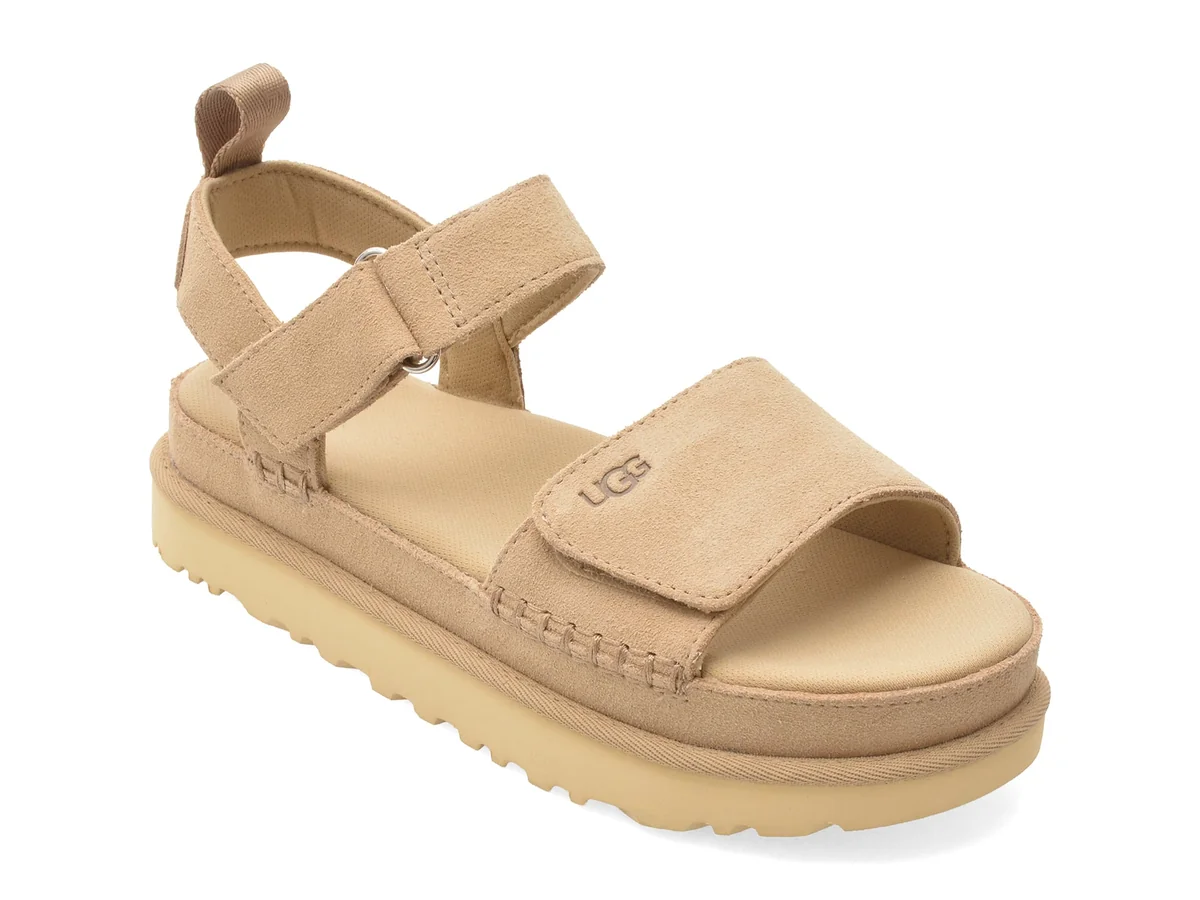 Sandale Ugg Gri, Golden Star, Din Piele Întoarsă