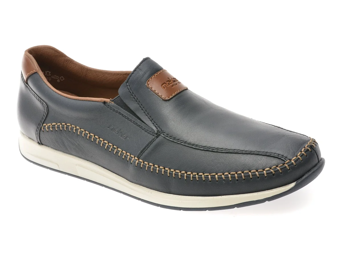 Pantofi Rieker Bleumarin 11962 Din Piele Naturala