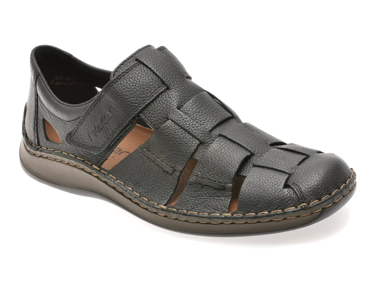 Pantofi Rieker Negri 5281 Din Piele Naturala