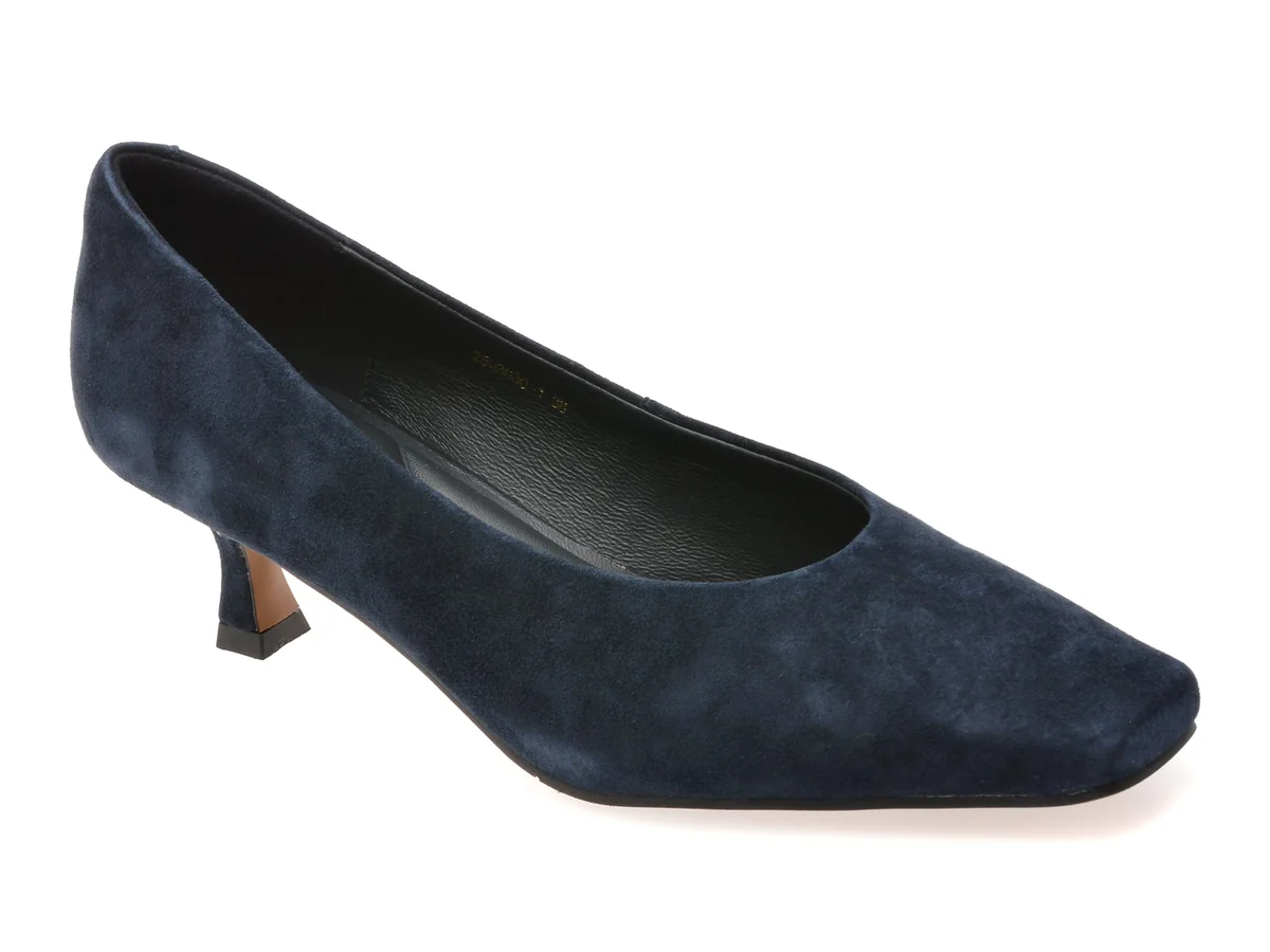 Pantofi Eleganți Epica Bleumarin, 3630, Din Piele Întoarsă