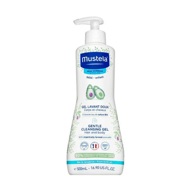 Gel de curatare delicat pentru par si corp, 500ml, Mustela