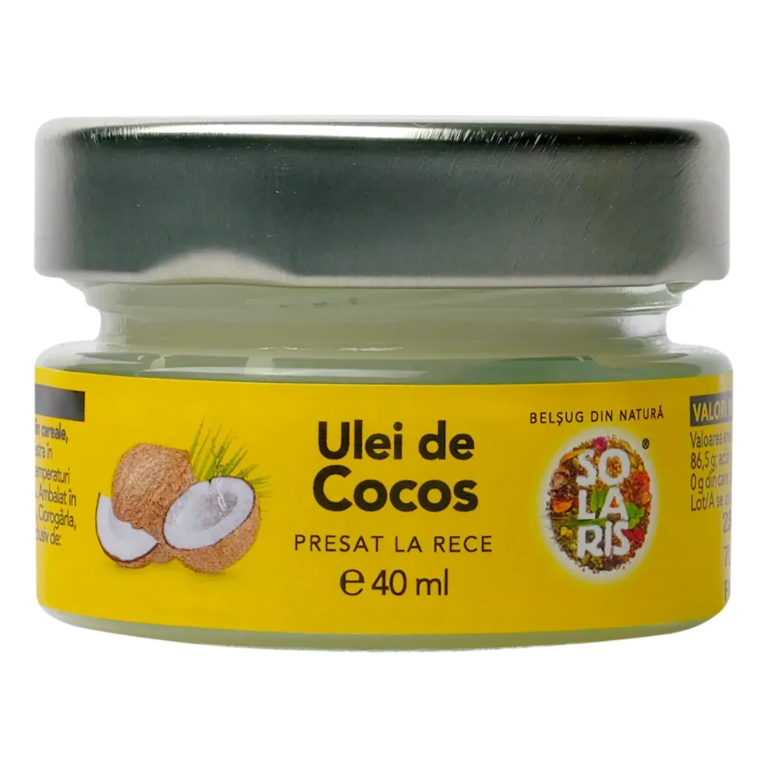 Ulei de cocos presat la rece, 40ml, Solaris