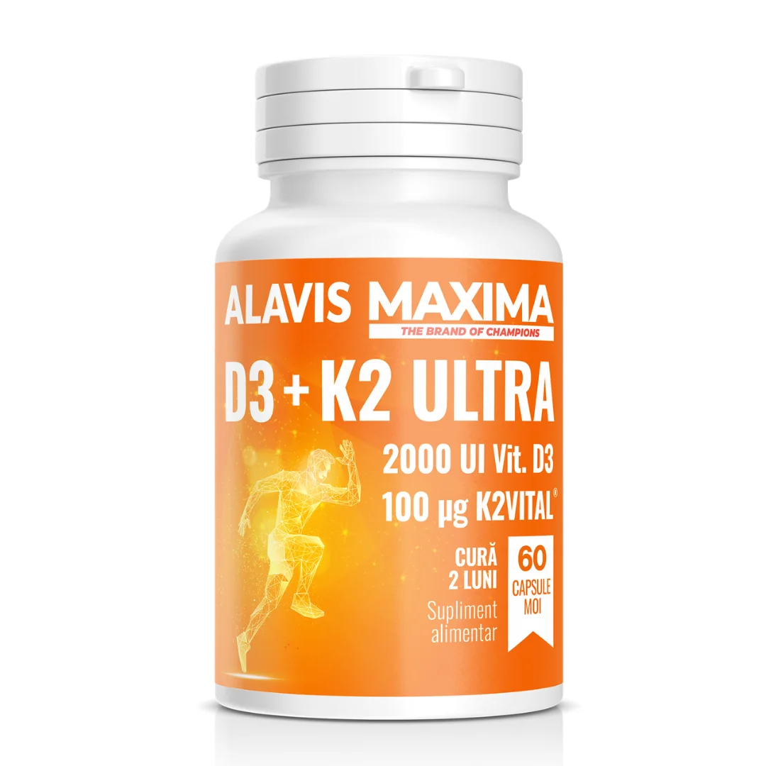 D3+K2 Ultra, 60 capsule moi, Alavis Maxima