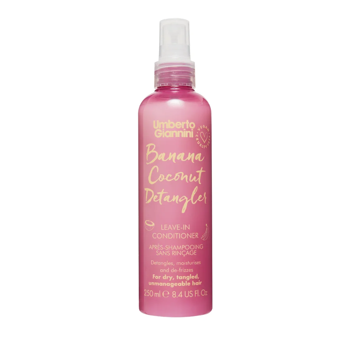 Balsam spray leave-in pentru descurcarea parului Banana Coconut Detangler, 250ml, Umberto Giannini