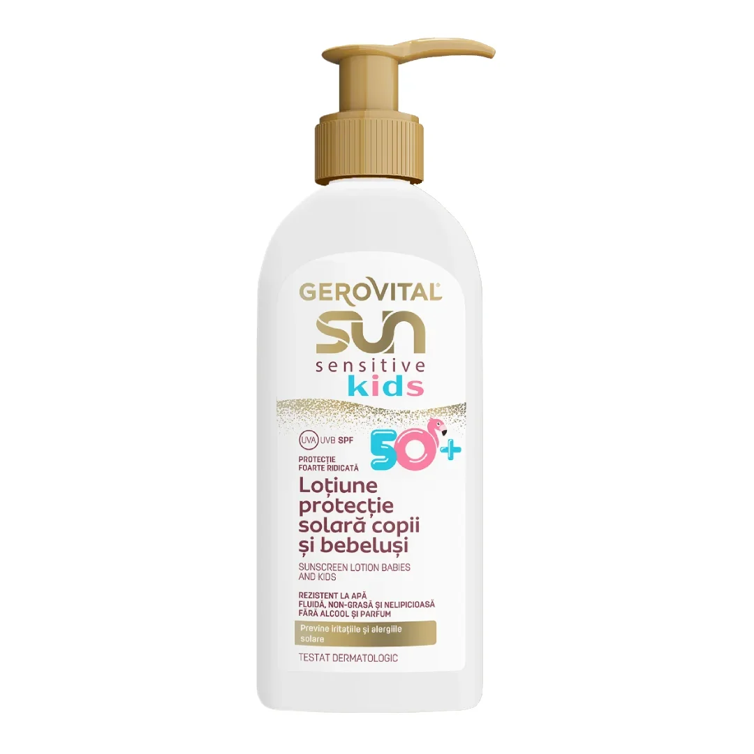 Lotiune protectie solara SPF50+ Sensitive Kids Sun, 200 ml, Gerovital