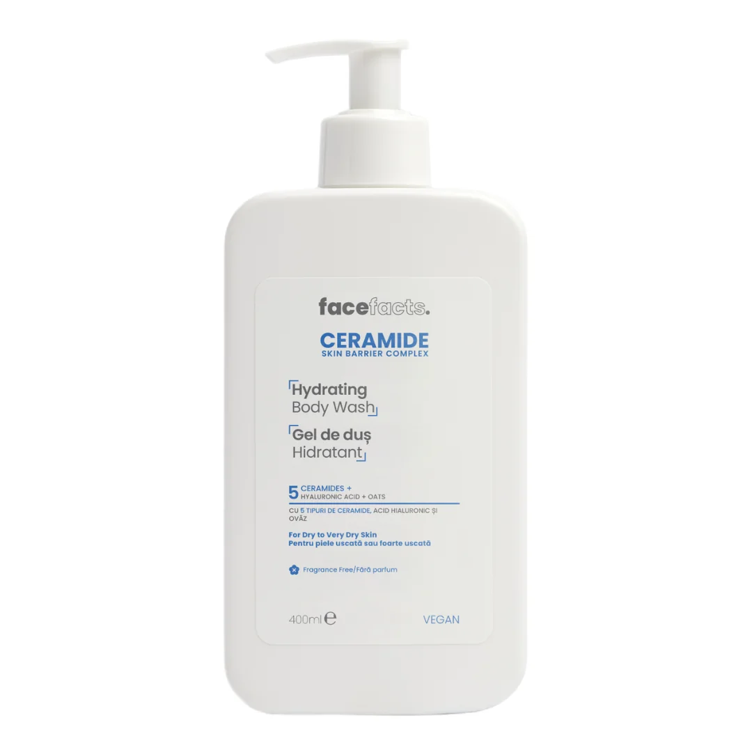 Gel de dus hidratant Ceramide, 400ml, Face Facts
