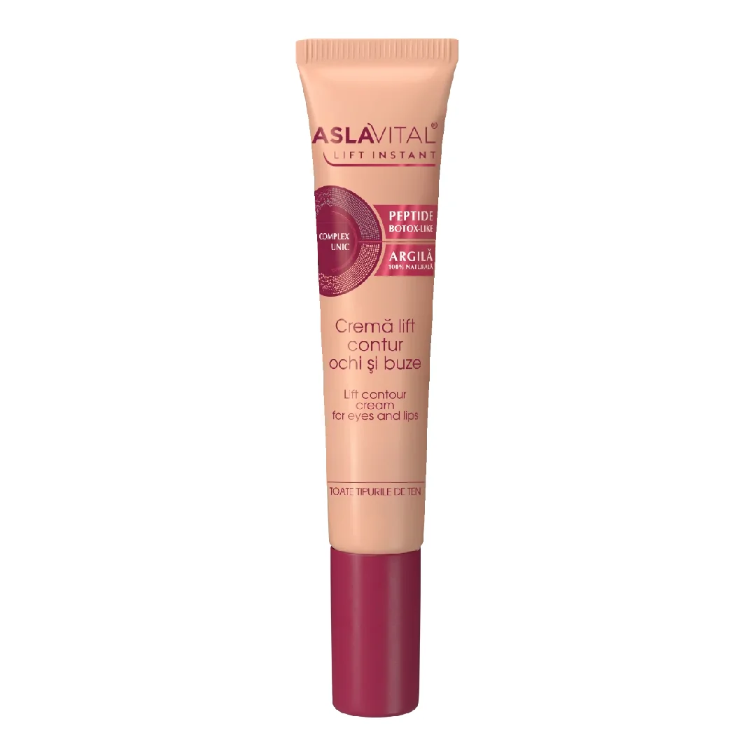 Crema lift pentru contur ochil si buze Lift Instant, 15 ml, Aslavital