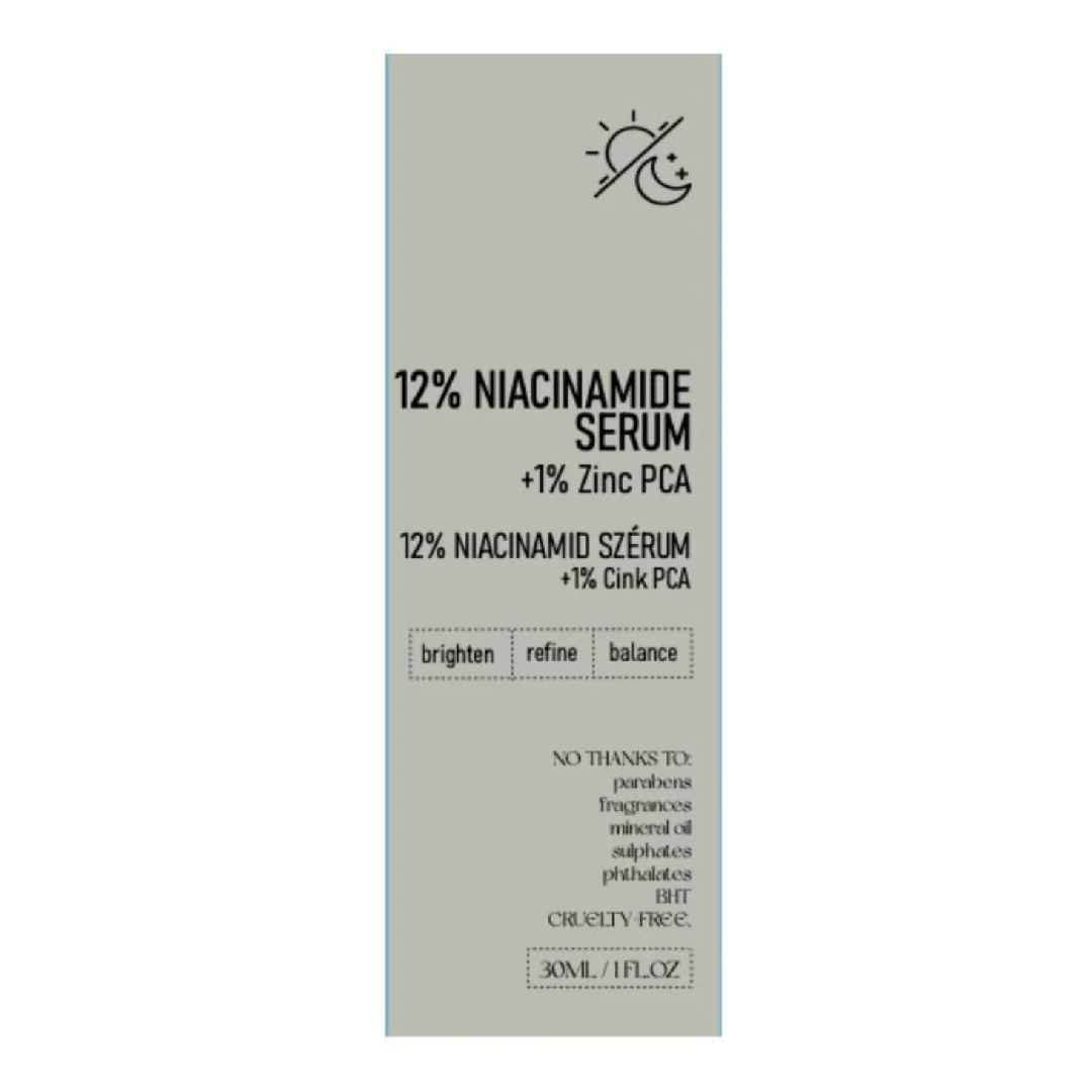 Ser cu 12% Niacinamide + 1% Zinc, 30 ml, Nerds