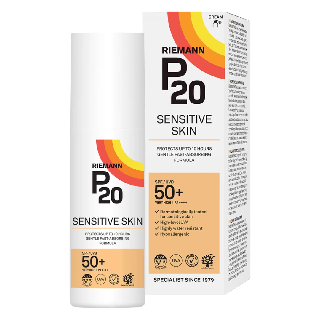 Crema de fata si corp cu factor de protectie SPF50+ Sensitive P20, 100 ml, Riemann