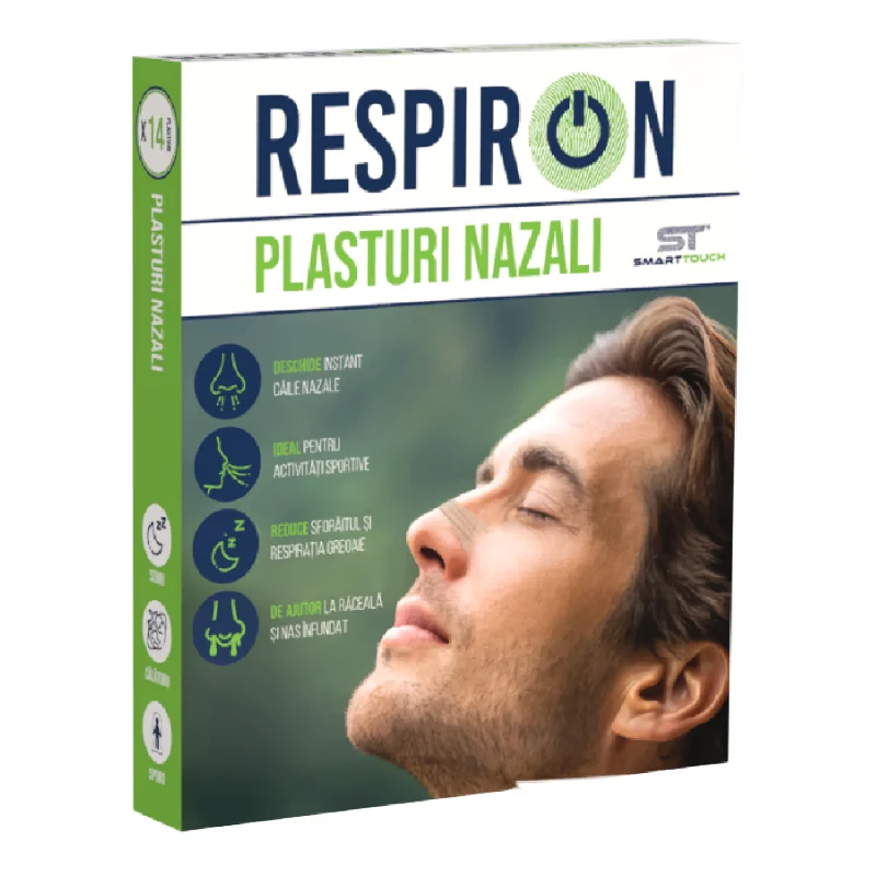 Plasturi nazali RespirON, 14 bucati, Smart Touch