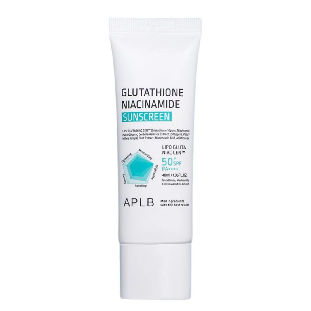 Crema de fata cu factor de protectie SPF 50+ PA++++ cu Glutathione si Niacinamide, 40 ml, APLB