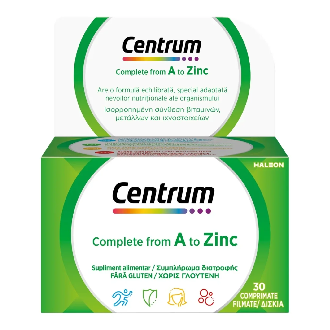 Complet De La A La Zinc, 30 Comprimate, Centrum