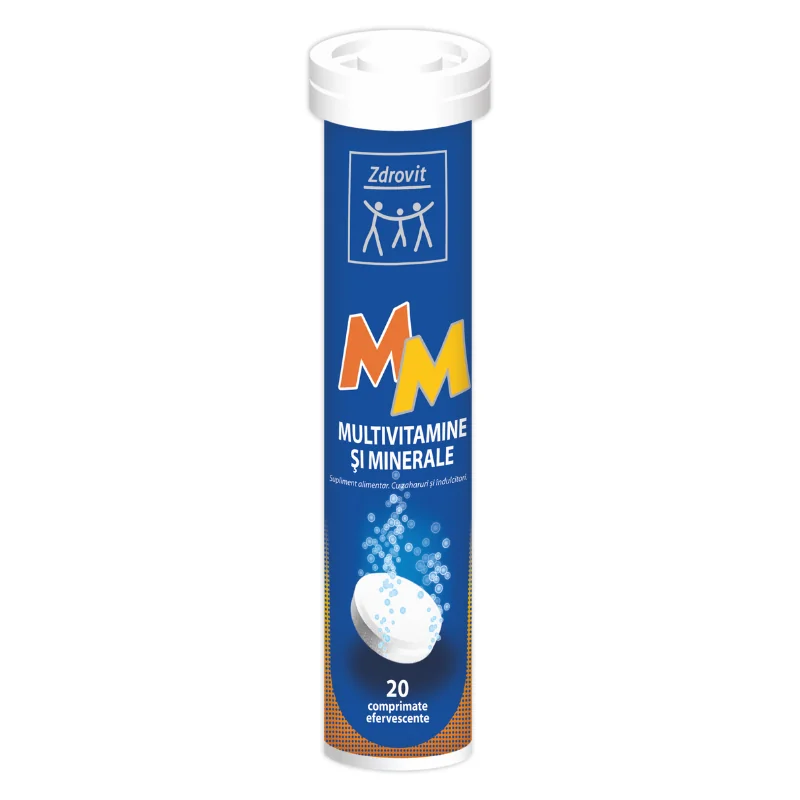 Multivitamine Și Minerale, 20 Comprimate Efervescente