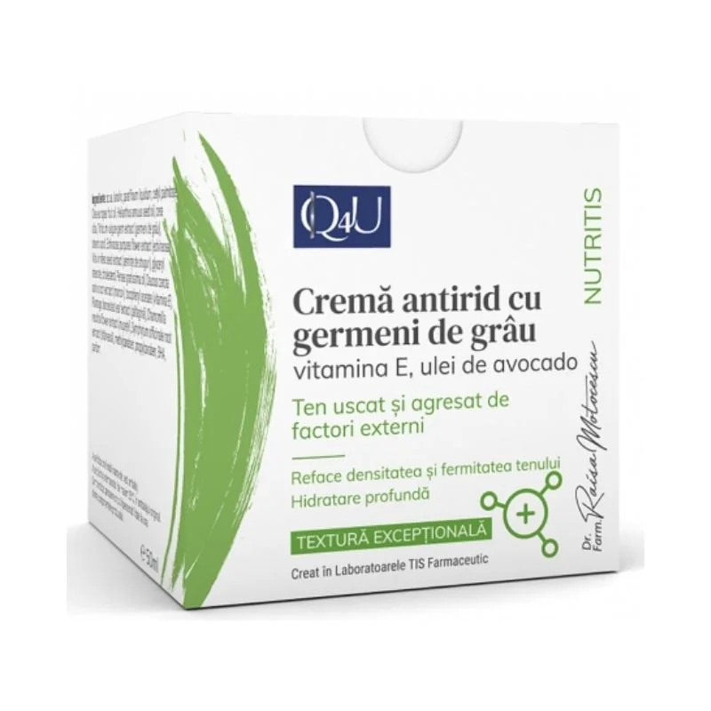 Crema Antirid Cu Germeni De Grau Nutritis Q4U, 50 Ml, Tis Farmaceutic