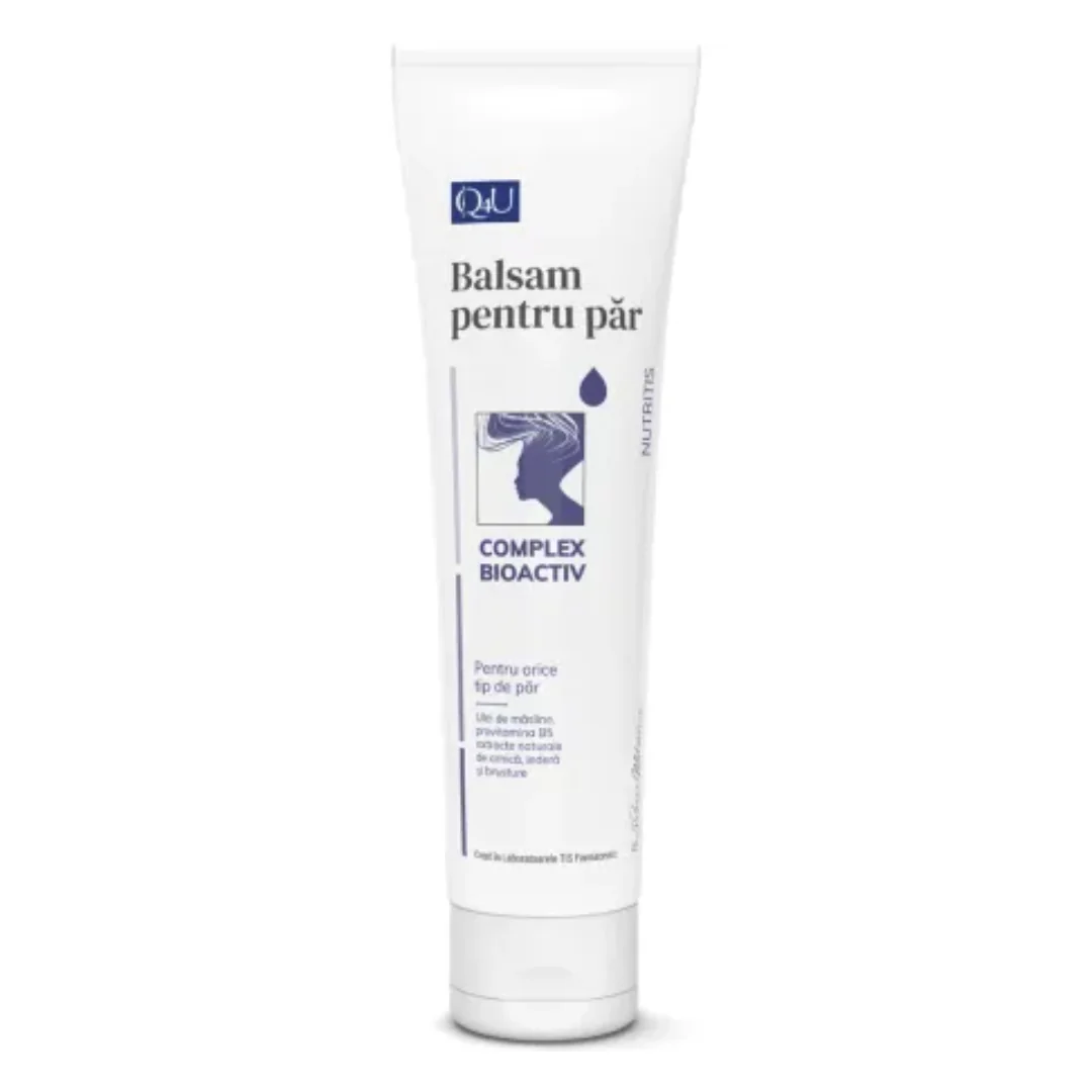 Balsam Pentru Orice Tip De Par Cu Ulei De Masline Q4U, 150 Ml, Tis Farmaceutic