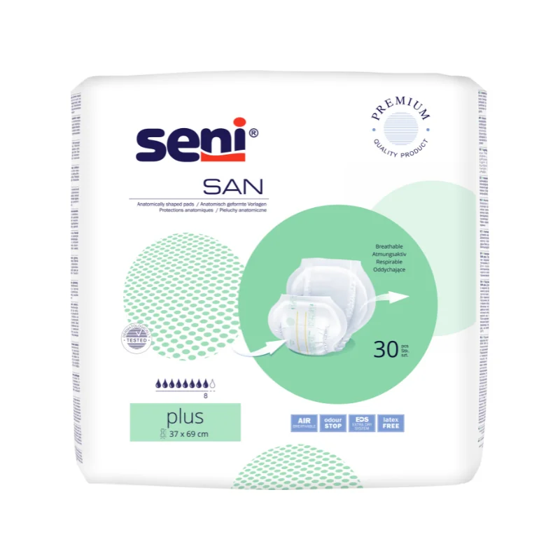 Absorbante Pentru Incontinenta Plus San, 30 Bucati, Seni