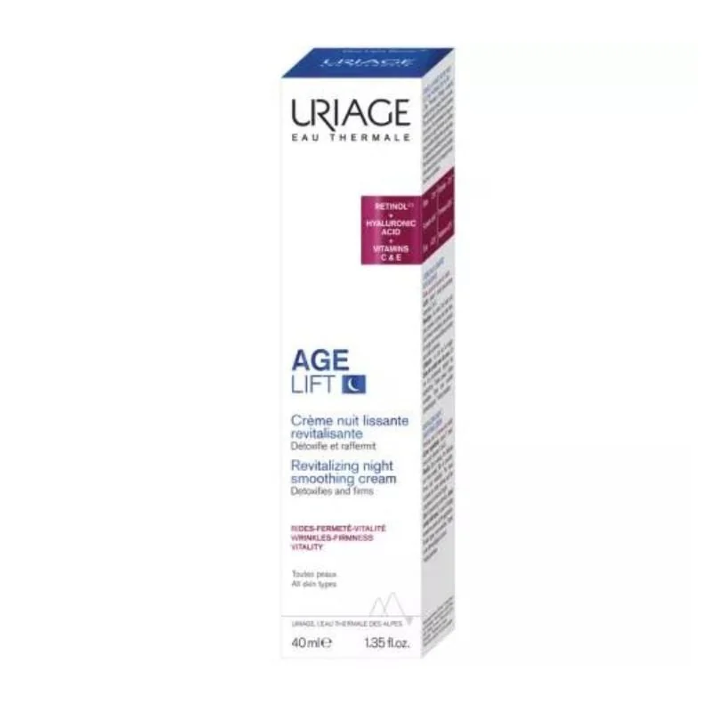Crema Detox Revitalizantă De Noapte Age Lift, 40 Ml, Uriage