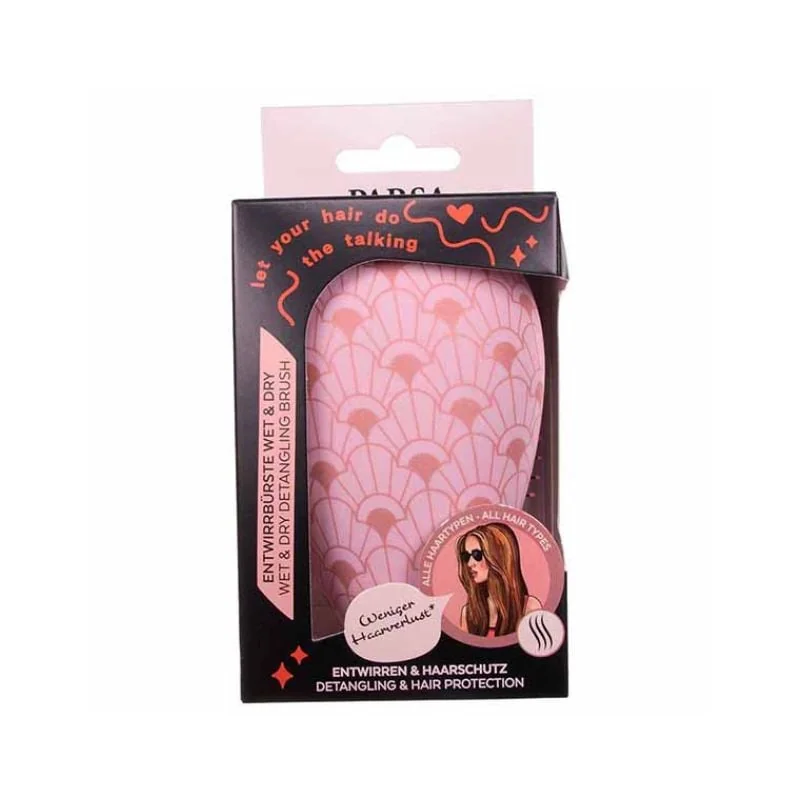 Perie Compactă Pentru Descurcat, Roz Print, 1 Bucată, Parsa