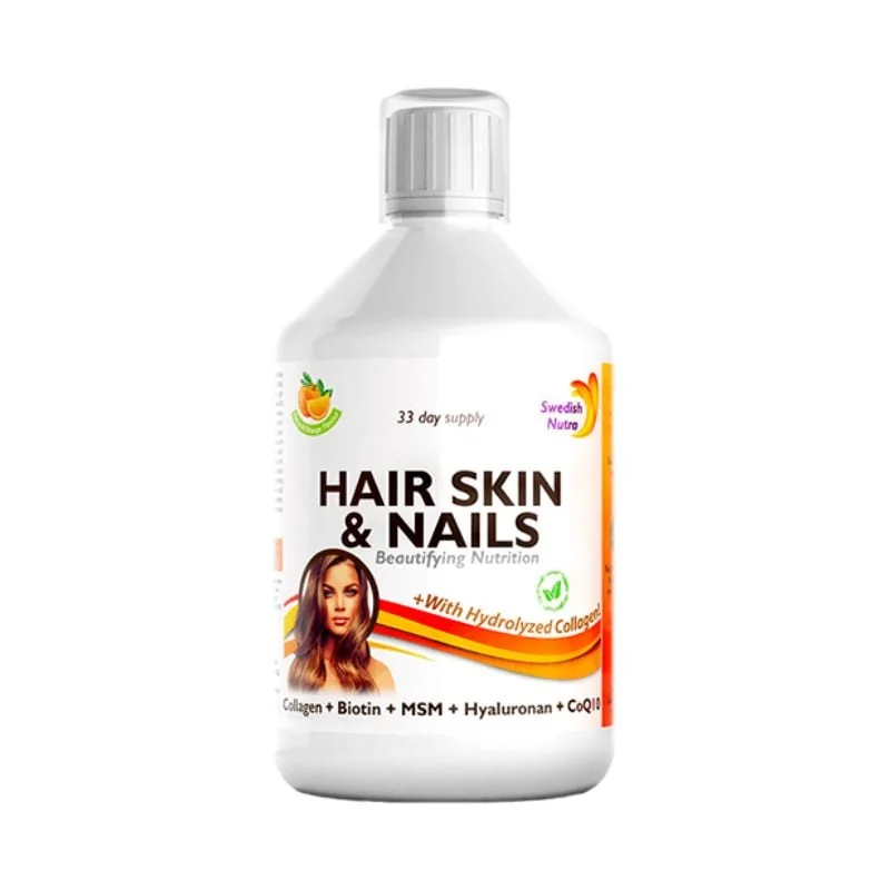 Colagen Lichid Hidrolizat 1000mg, Hair, Skin & Nails, 500 Ml, Swedish Nutra