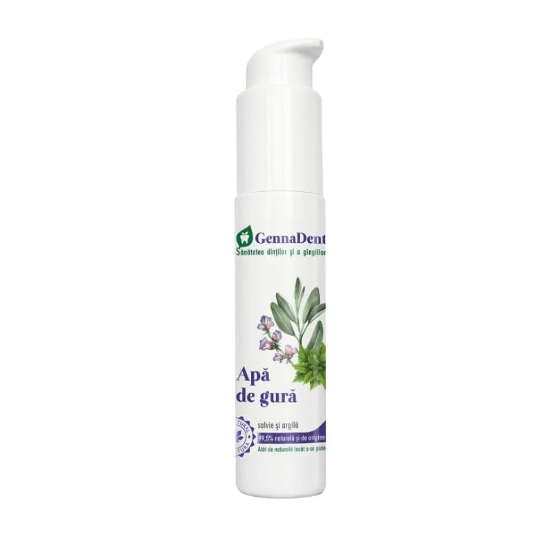 Apa De Gura Cu Salvie Si Argila Gennadent, 45 Ml, Vivanatura