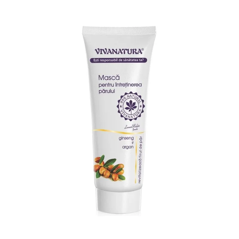 Masca De Par Cu Ginseng Si Argan, 250 Ml, VivaNatura