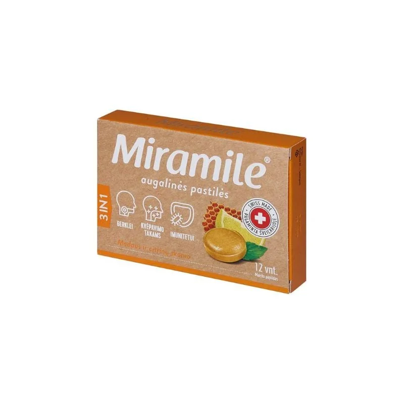 Miramile Miere Și Lămâie, 12 Tablete, VALENTIS