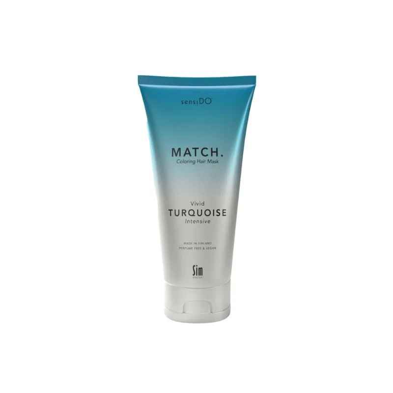 Masca Coloranta Tratament Cu Keraguard Vivid Turquoise Intensive, 200 Ml, SensiDo Match