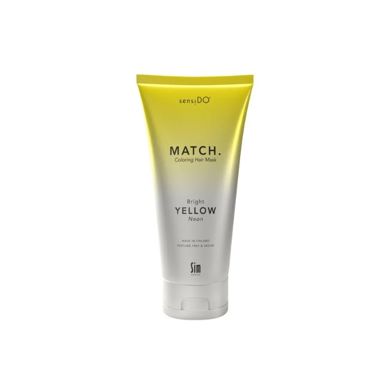 Masca Coloranta Tratament Cu Keraguard Bright Yellow Neon, 200ml, SensiDo Match