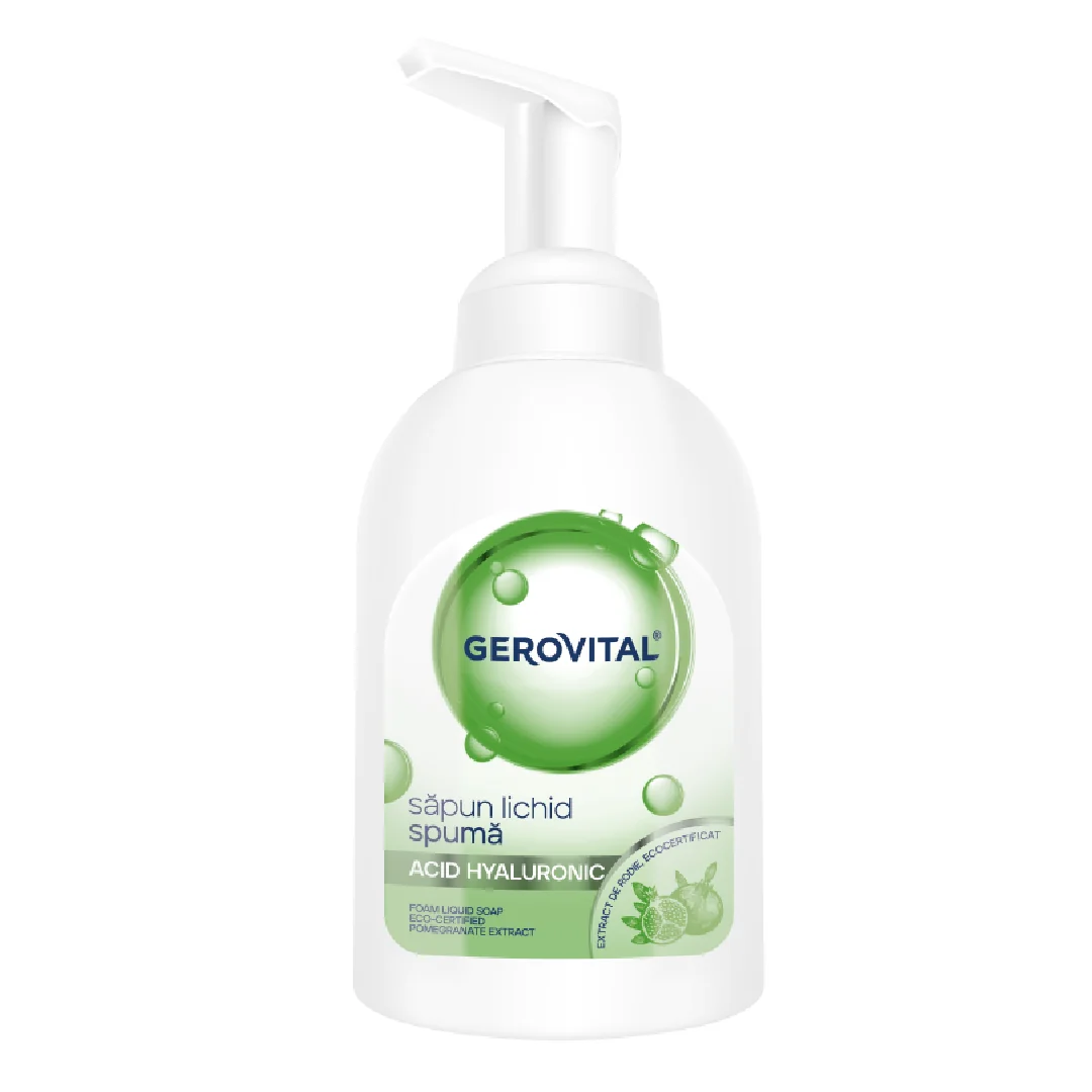 Sapun Lichid Spuma, Acid Hialuronic, 300 Ml, Gerovital