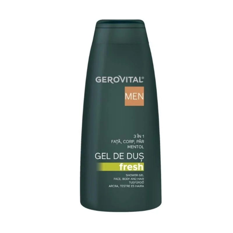 Gel De Dus 3In1 Fresh Men 400 Ml, Gerovital