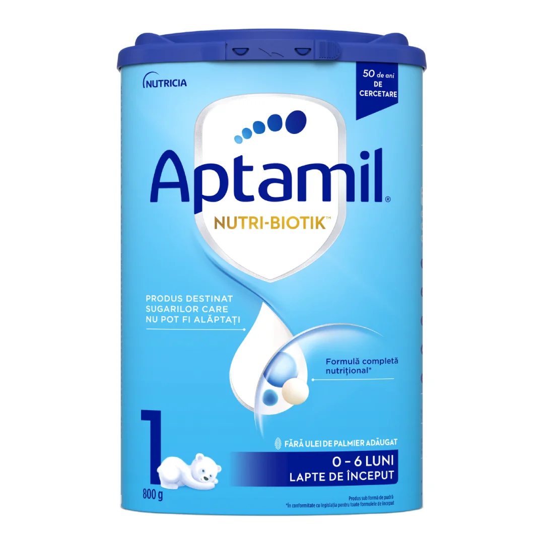 Formula De Lapte Praf Nutri Biotik 1, 0-6 Luni, 800 G, Aptamil