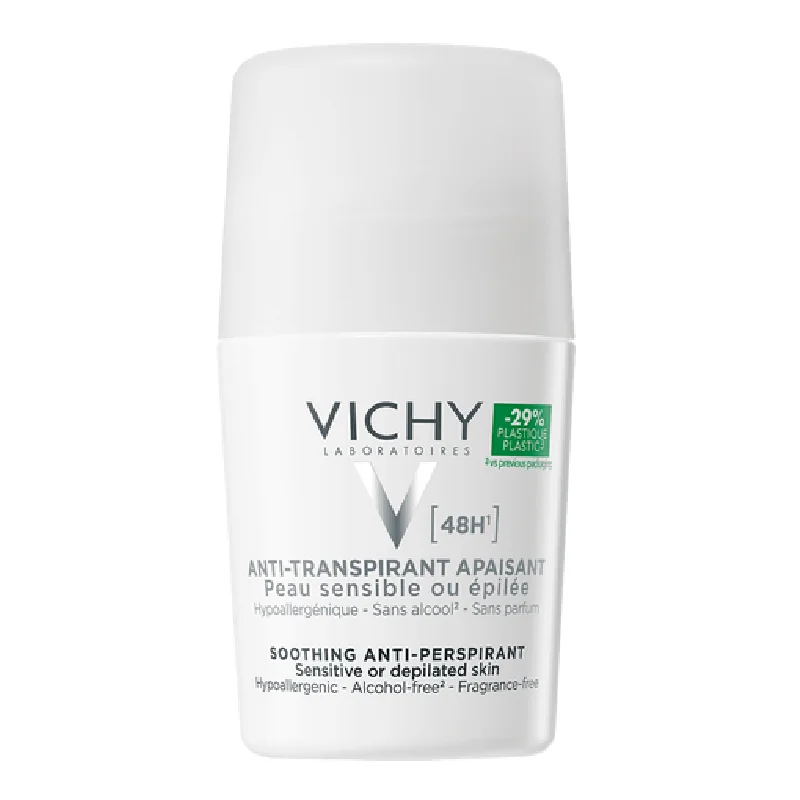Deodorant Roll-On Antiperspirant Fără Parfum 48h, 50 Ml, Vichy
