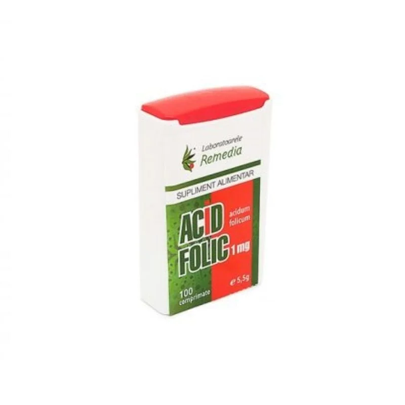 Acid Folic 1mg, 100 Comprimte, Remedia