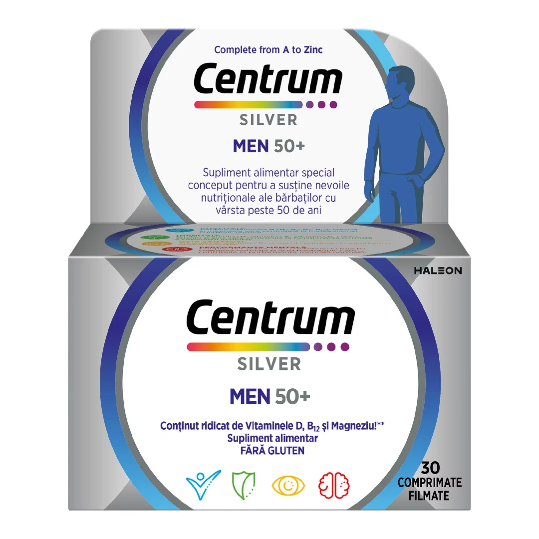 Centrum Silver 50+ Complet De La A La Z Pentru Barbati, 30 Comprimate