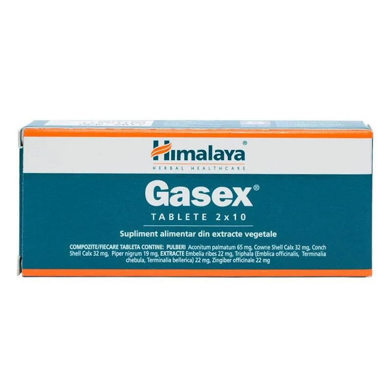 Gasex In Caz De Disconfort Abdominal, Balonare, 20 Tablete