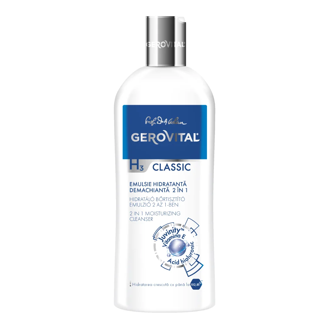 Emulsie Hidratanta Si Demachianta 2 In 1 H3 Classic, 200 Ml, Gerovital