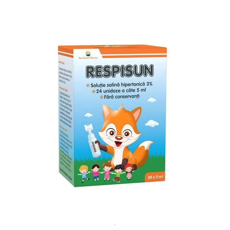 Respisun Soluție Salină Hipertonică 3%, 24 Unidoze, 4 ml