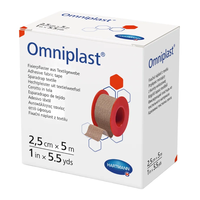 Plasture Textil Omniplast, 2.5 Cm*5 M, 1 Rolă, Hartmann