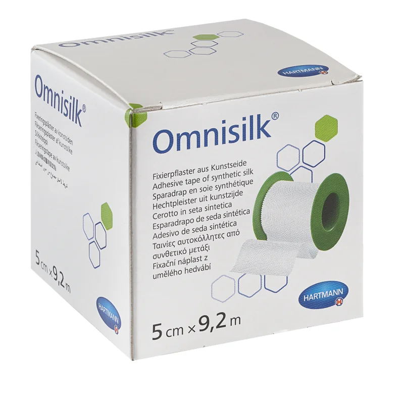 Omnisilk Plasture Mătase 5 Cm x 9,2 M, 1 Rolă, Hartmann